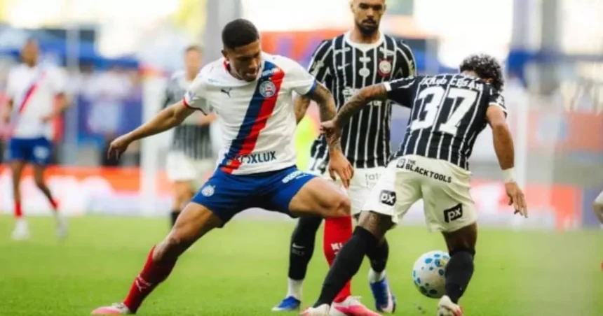 Em jogo de muita intensidade, Bahia e Corinthians empatam na Fonte Nova