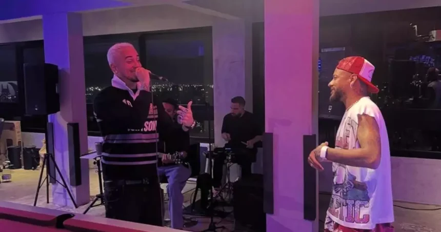Veigh realiza show particular para Neymar após ausência em reapresentação; veja
