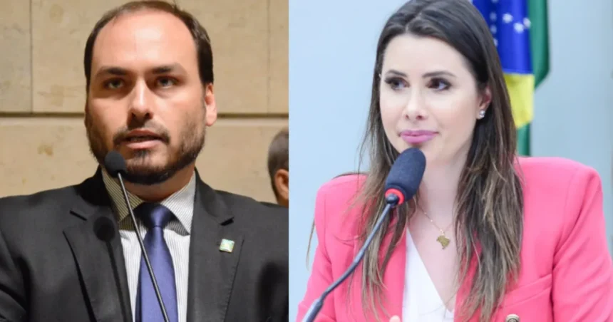 PL lança Carlos Bolsonaro e Carol de Toni ao Senado por Santa Catarina