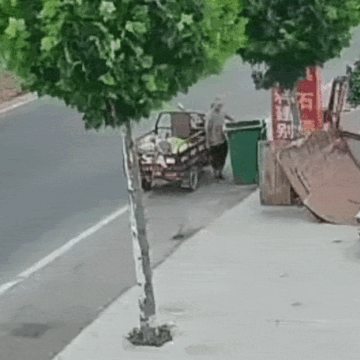 VÍDEO: vento leva chapéu e salva idoso de atropelamento na China