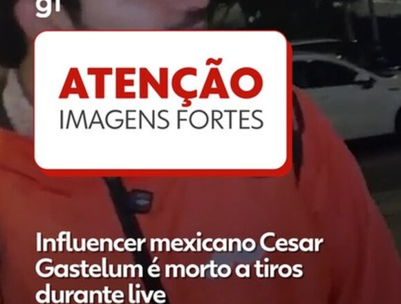VÍDEO: Influencer mexicano Cesar Gastelum é morto a tiros durante transmissão ao vivo