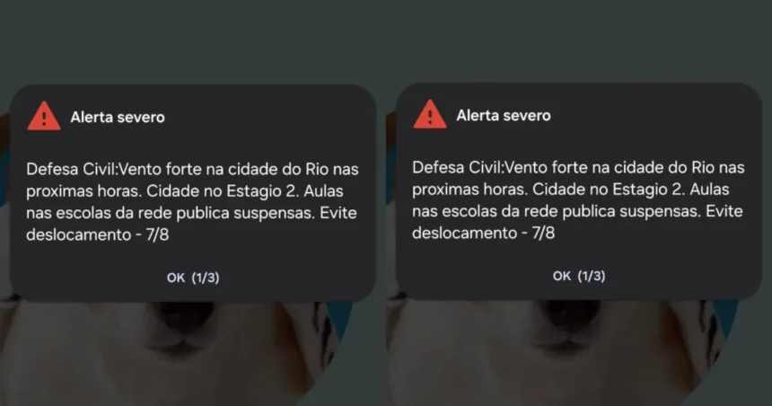Defesa Civil emite novo alerta para ventos e chuva forte no Rio de Janeiro