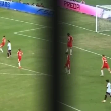 O golaço do cria João Gomes sobre Neuer em Aston Villa x Bayern de Munique