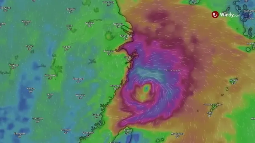 Tufão Dolphin chega à China com ventos de até 162 km/h