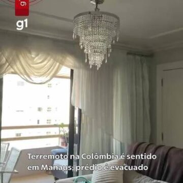 Vídeos mostram objetos balançando em Manaus após terremoto na Colômbia
