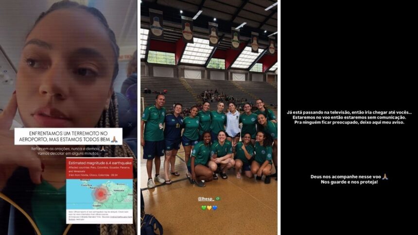 'Foi um susto muito grande': atleta de handebol relata tensão após terremoto na Colômbia