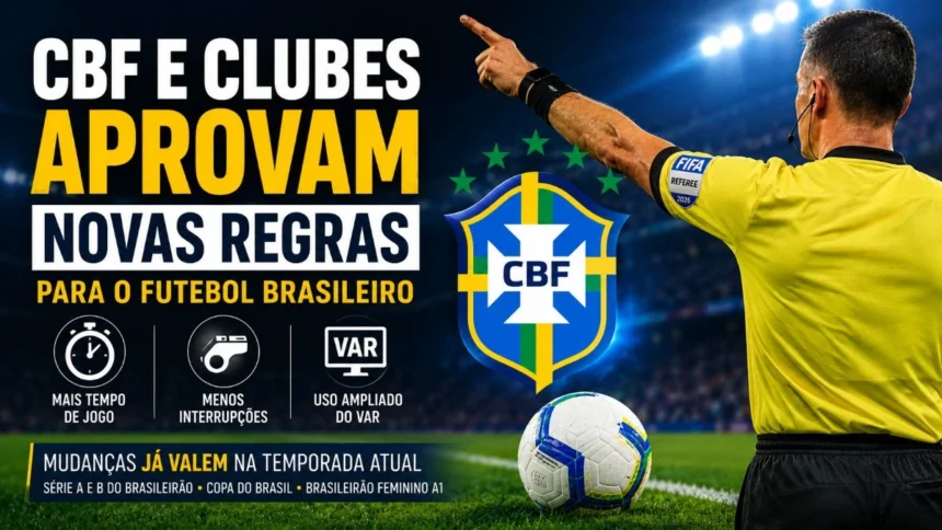 CBF e clubes aprovam novas regras para o futebol brasileiro