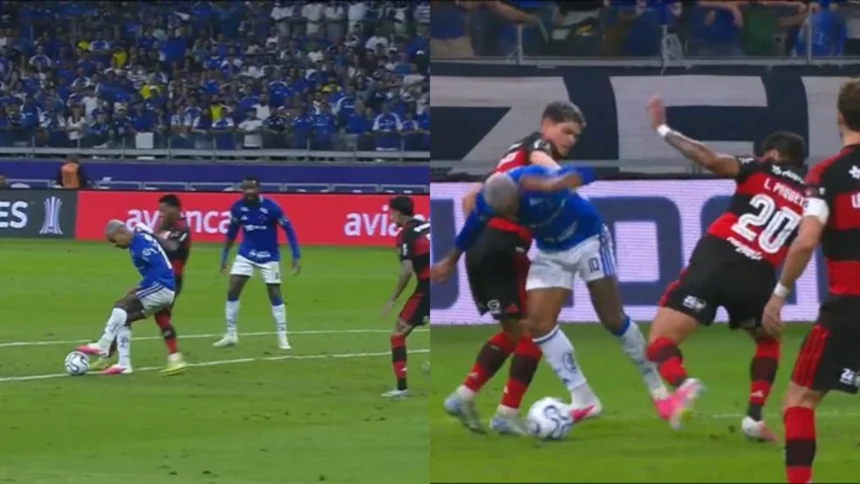 Matheus Pereira simula 2 pênaltis, mas sai impune em jogo do Flamengo x Cruzeiro