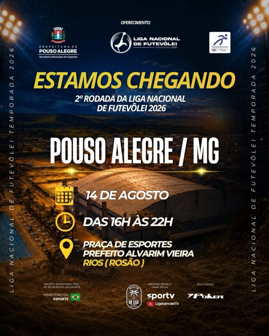 Futevôlei: Vasco enfrenta o Sport pela Liga Nacional nesta 6ª-feira às 19h em Pouso Alegre com sportv e Youtube