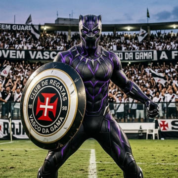 IA associa times a super-heróis; Pantera Negra é o representante do Vasco