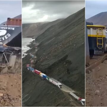Deslizamento de Terra do sul do Peru soterra caminhões e bloqueia rodovia; veja VÍDEO