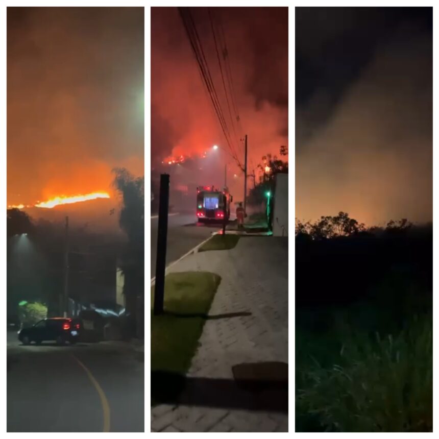 Incêndio ameaça casas, galpões e posto de combustíveis em BH