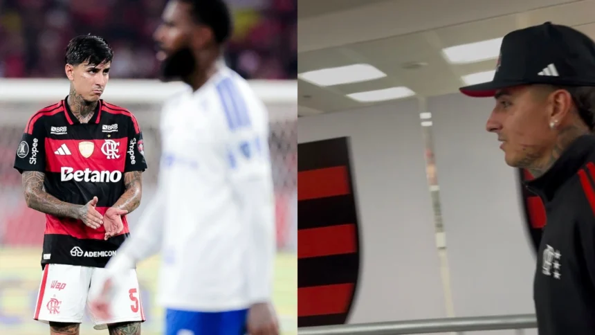O estrago no rosto de Erick Pulgar após jogo do Flamengo x Cruzeiro; veja vídeo