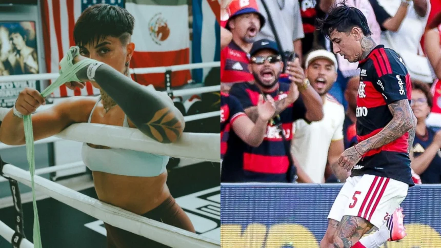 Boxeadora grega treina com camisa do Flamengo após comparação com Erick Pulgar