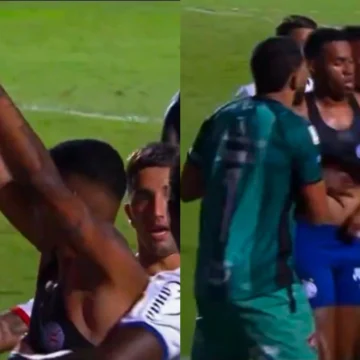 A atitude de Jean Lucas, ex-Flamengo, após marcar gol pelo Bahia contra o Vitória