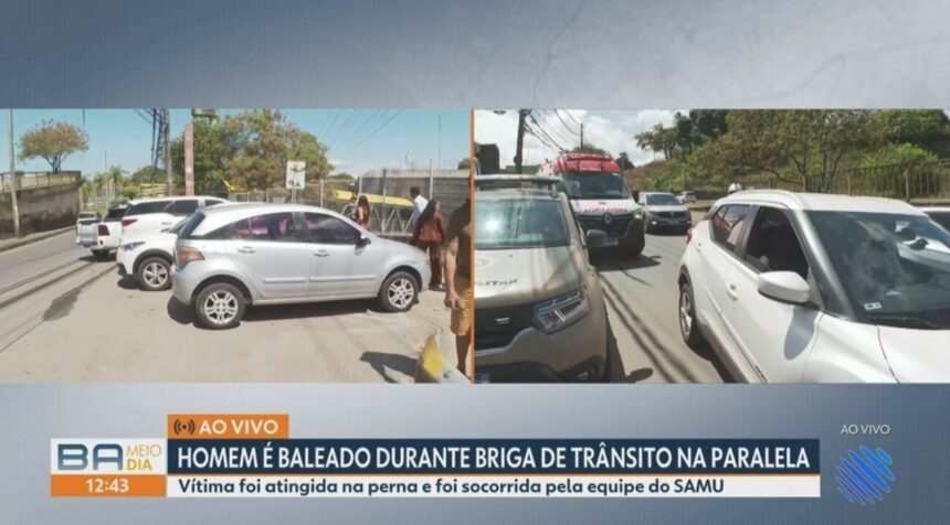 Homem é baleado após briga de trânsito em Salvador; suspeito usava distintivo e fugiu após disparo