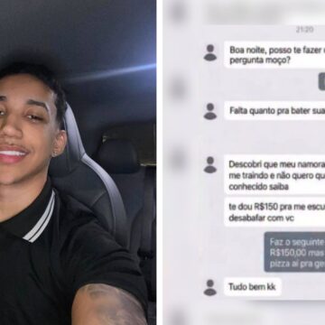 Motorista de app que recebeu proposta em dinheiro para ouvir Motorista de app que recebeu proposta em dinheiro para ouvir história de traição e preferiu pizza estava a R$ 100 de bater a meta
