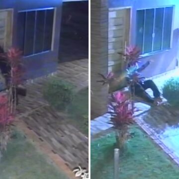 VÍDEO: mulher vai cambaleando até casa de vizinha para pedir ajuda após ser espancada pelo namorado com pedaço de madeira, no PR