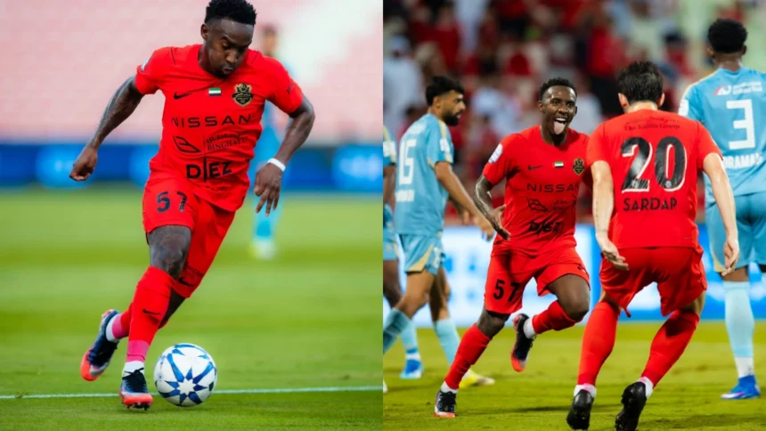 Ex-atacante do Flamengo marca 2 gols e ajuda time a manter 100% de aproveitamento em Liga dos Emirados Árabes