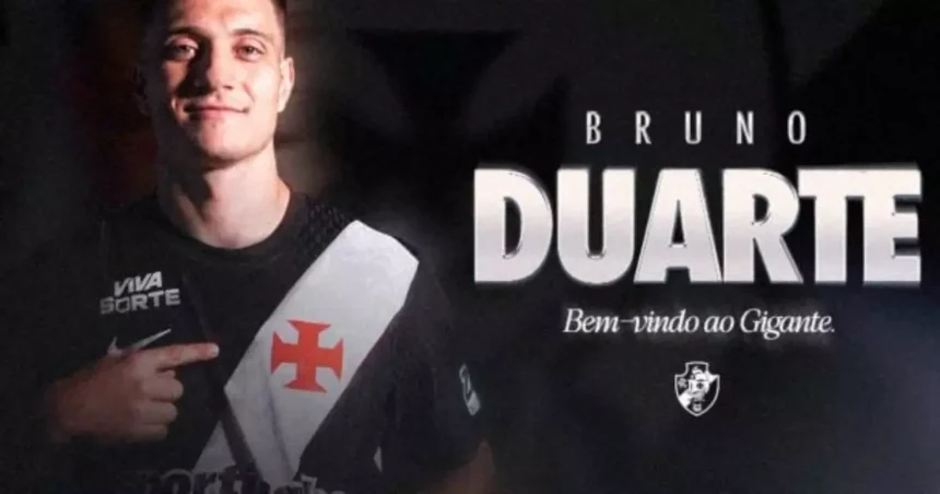 Vasco anuncia a contratação do atacante Bruno Duarte até 2028