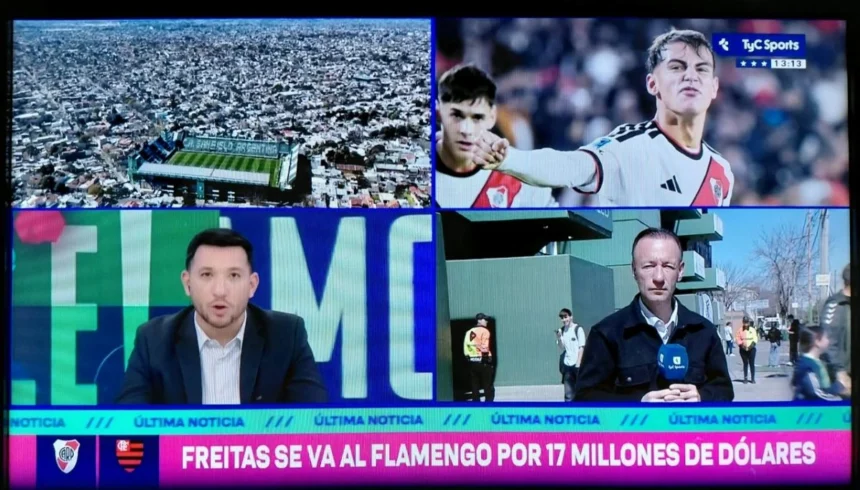 TV argentina: Joaquín Freitas, do River, é novo jogador do Fla