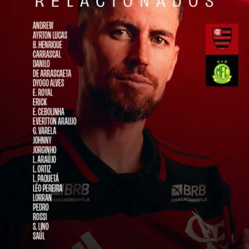 Flamengo divulga lista de relacionados para jogo contra o Mirassol