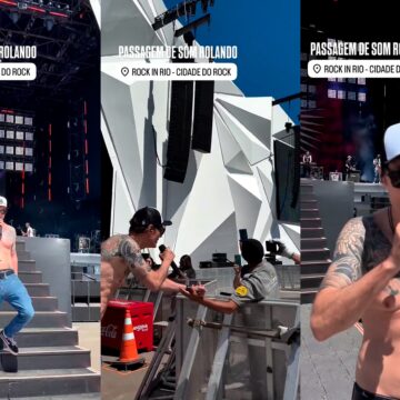 Rock in Rio: Capital Inicial ensaia no Palco Sunset e Rock in Rio: Capital Inicial ensaia no Palco Sunset e atende fãs que trabalham no festival